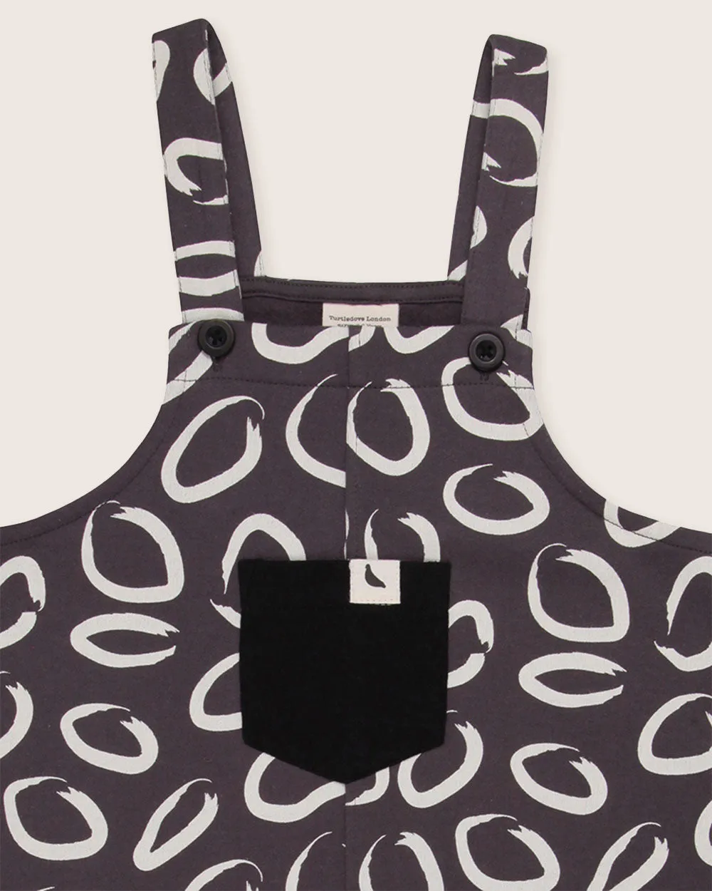 Brown Eyespot Print Dungarees