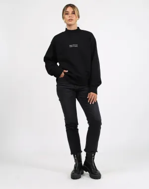 Brunette The Label Step Sister Mock Neck Sweatshirt