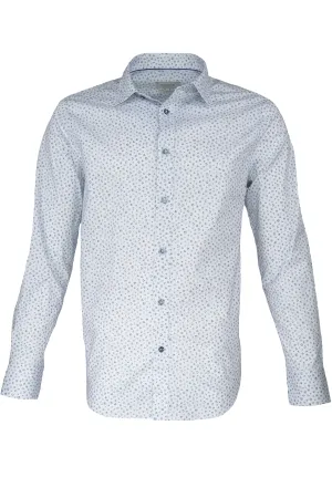 Bugatchi Comfort Stretch Shirt - Abstract Sky