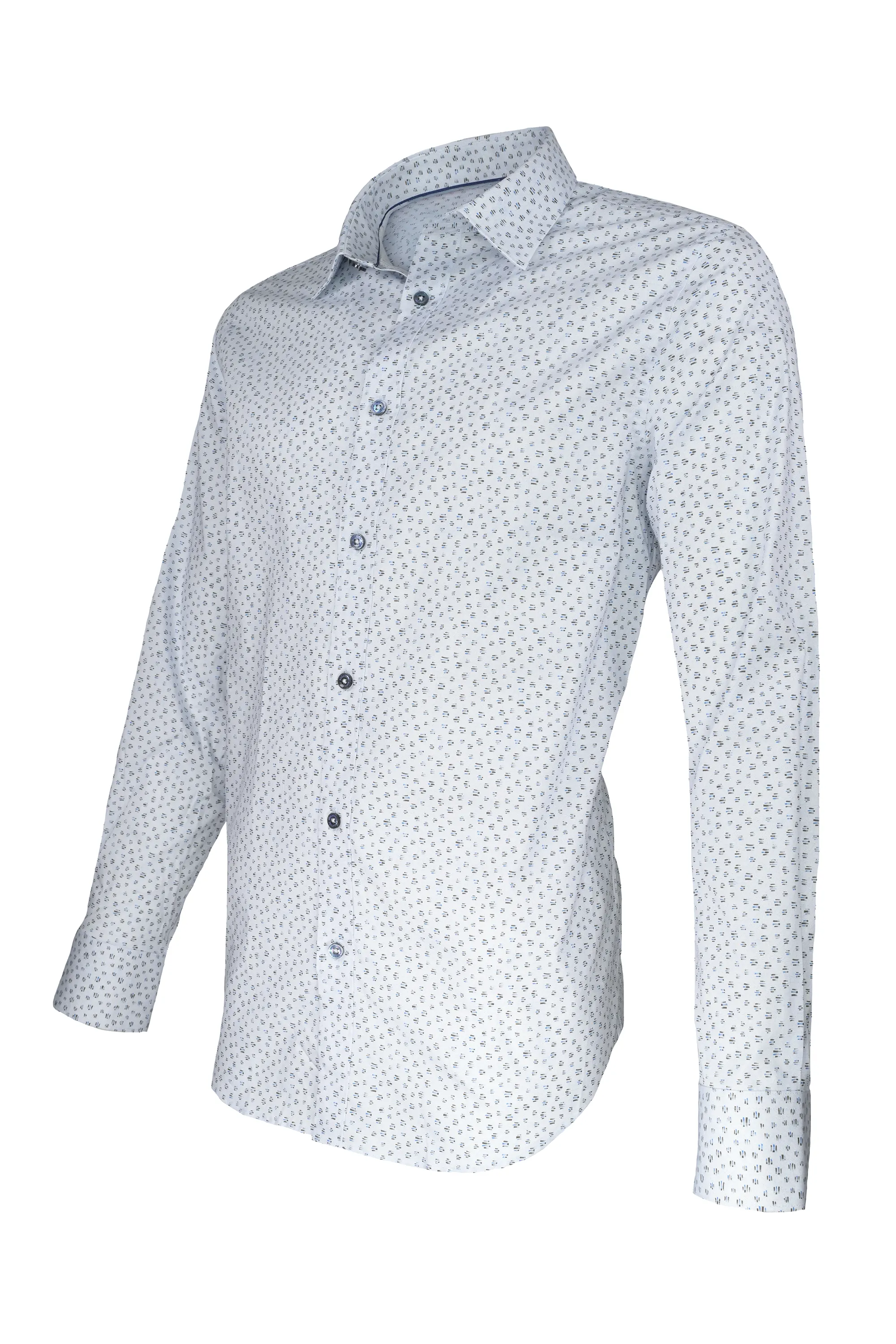 Bugatchi Comfort Stretch Shirt - Abstract Sky