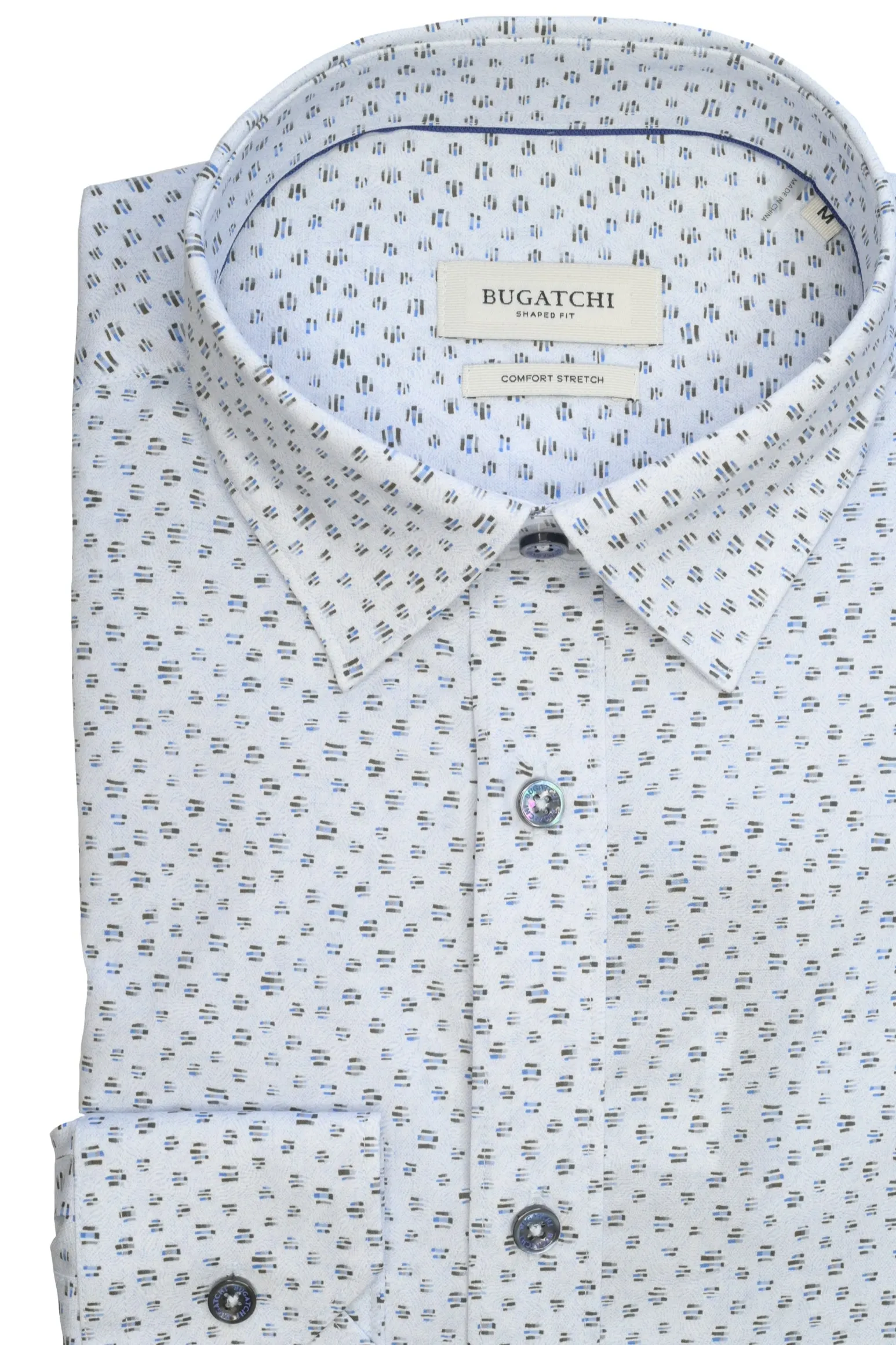 Bugatchi Comfort Stretch Shirt - Abstract Sky