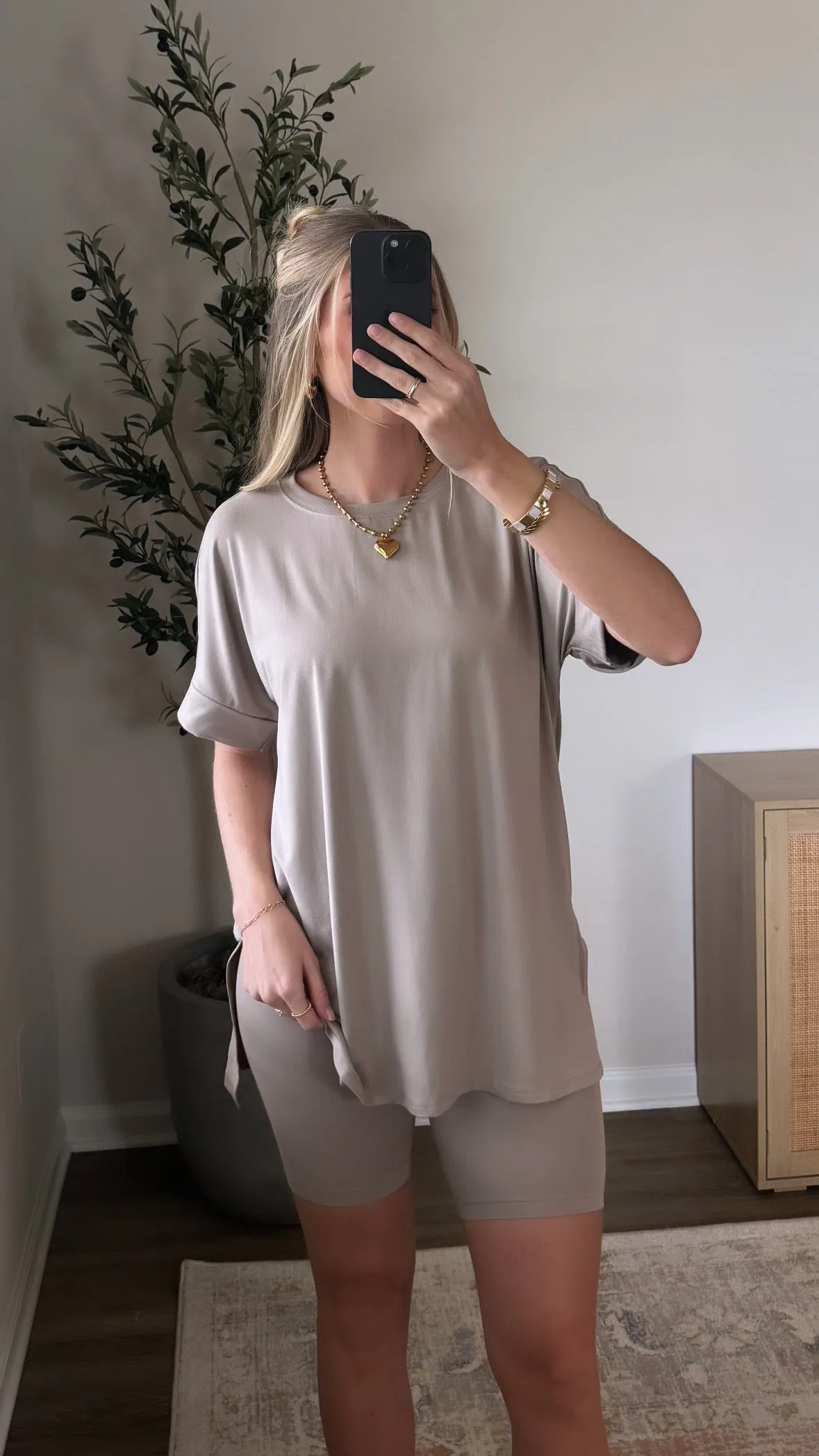 Butter Biker Shorts Set / Ash Mocha