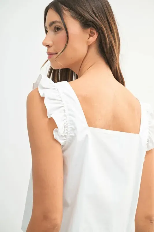 CALLIE RUFFLE TIE TOP