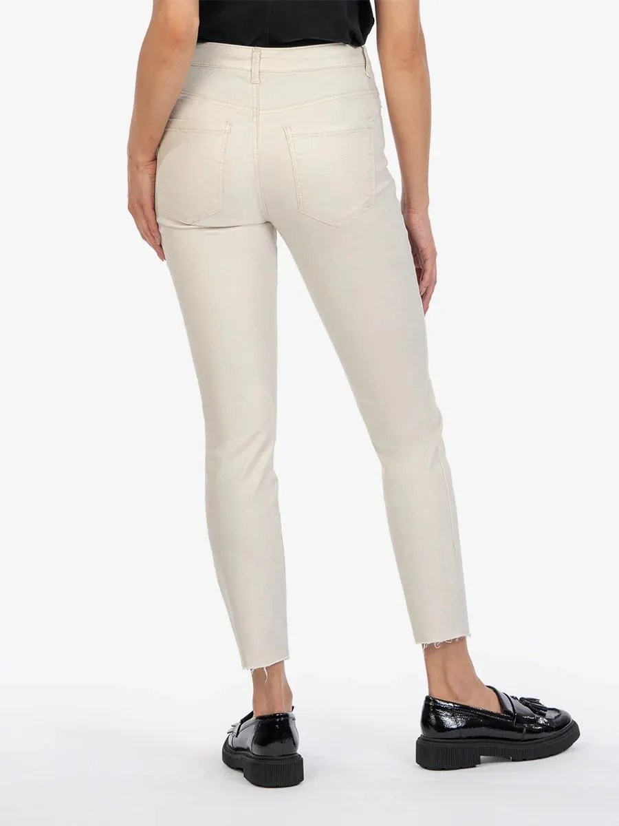 Charlize High Rise Glitter Cigarette Leg Jean - Champagne