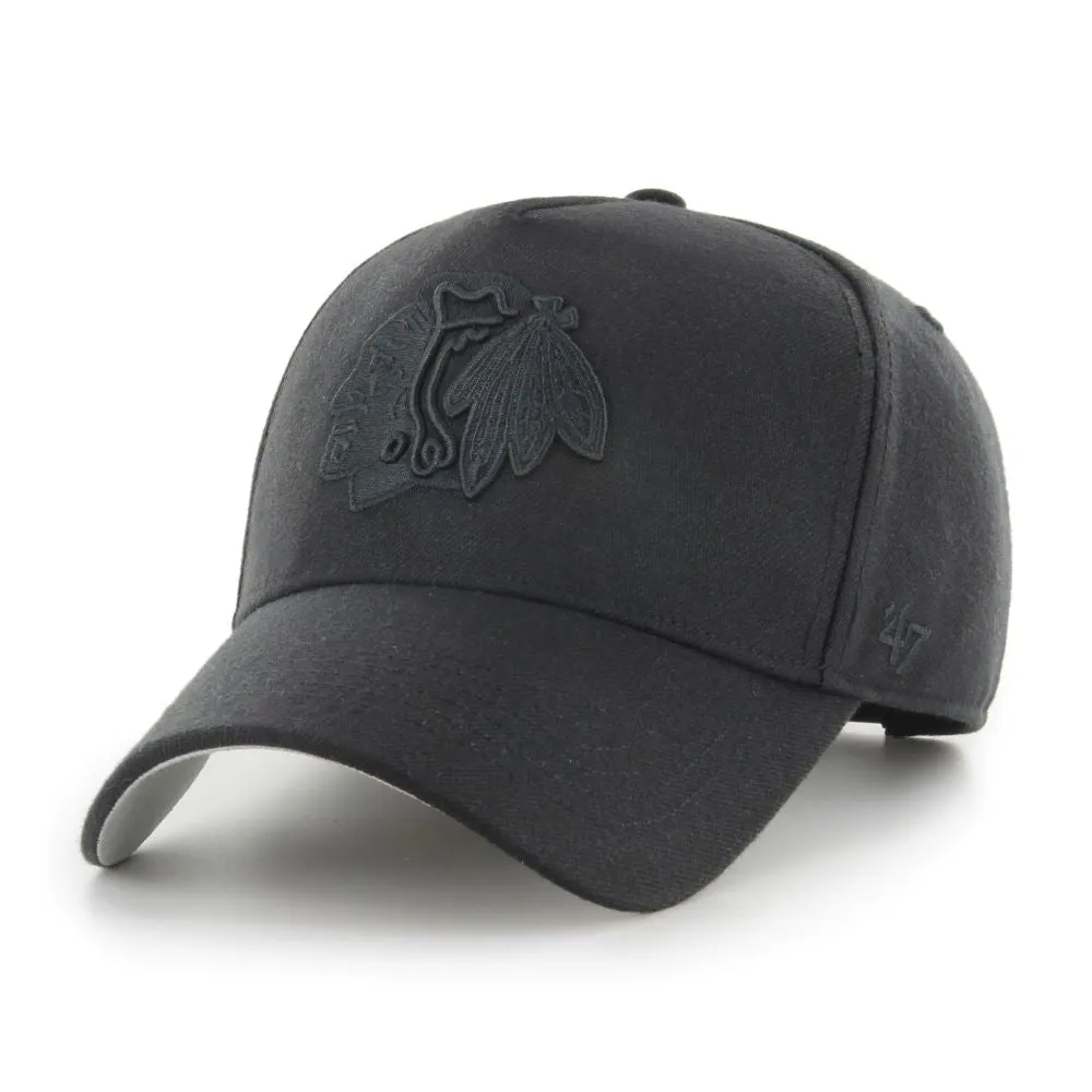 Chicago Blackhawks Black/Black 47 MVP DT SNAPBACK