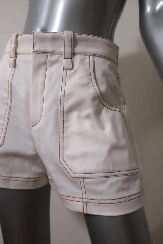 Chloe Shorts Milk Stretch Denim Size 38