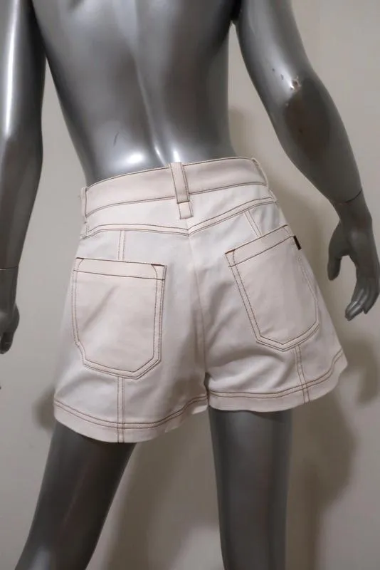 Chloe Shorts Milk Stretch Denim Size 38