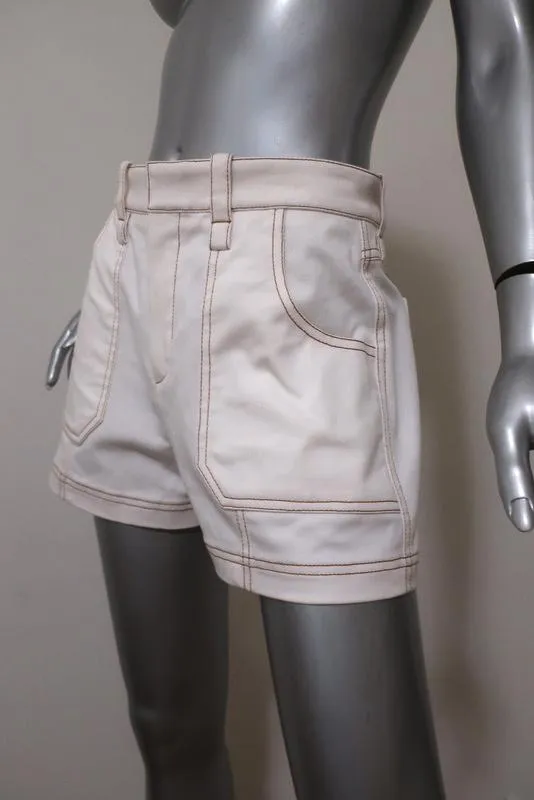 Chloe Shorts Milk Stretch Denim Size 38