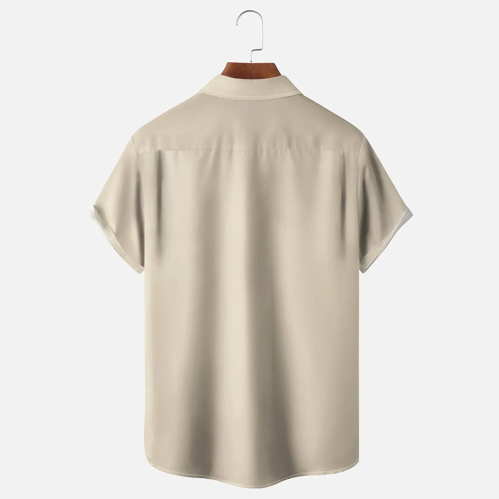 Christmas Snowflake Chest Pocket Bowling Shirt