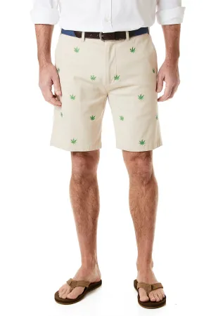 Cisco Short Stretch Twill Stone with Pot Leaf