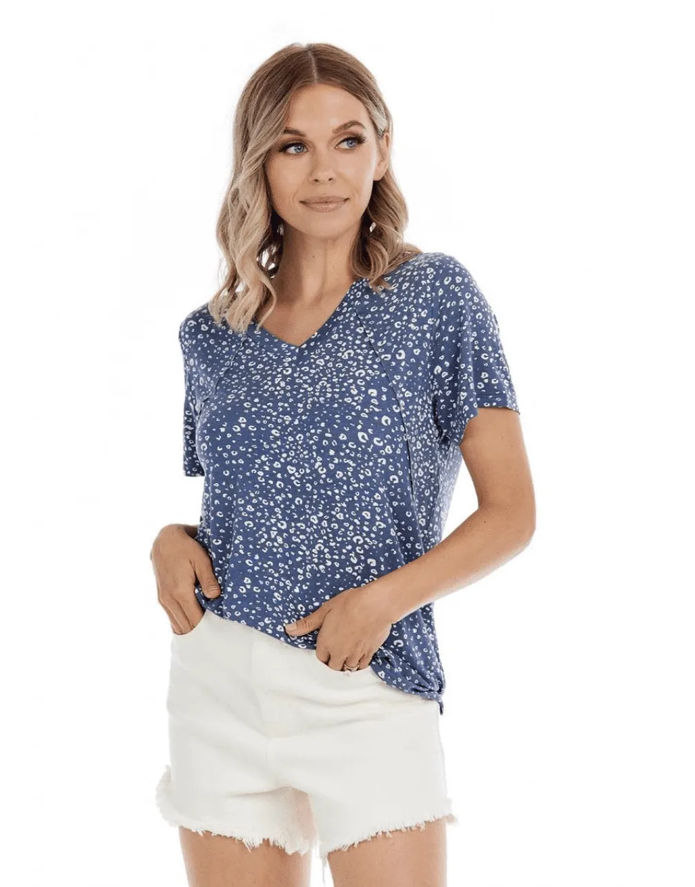 CLEARANCE- Minah V-Neck Tee