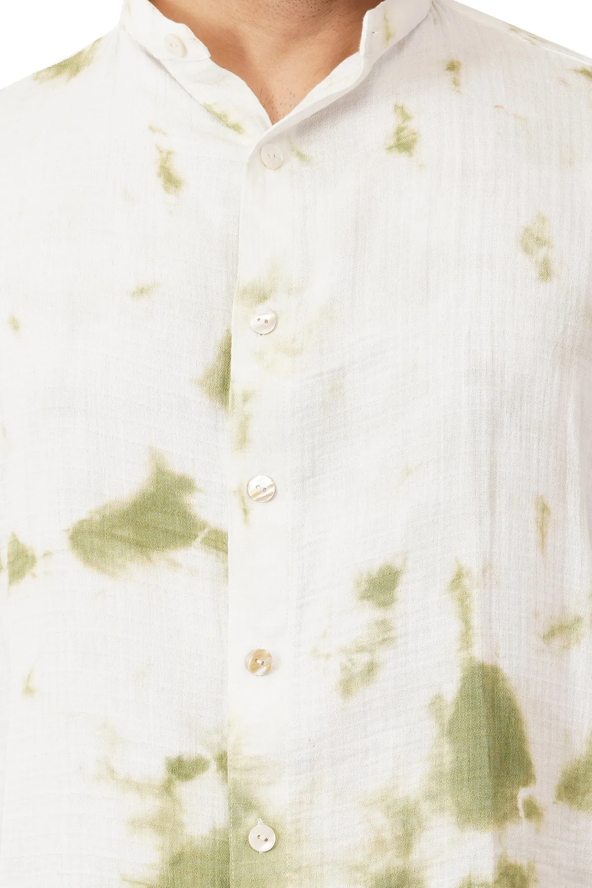 Cotton Linen Tie And Dye Shirt