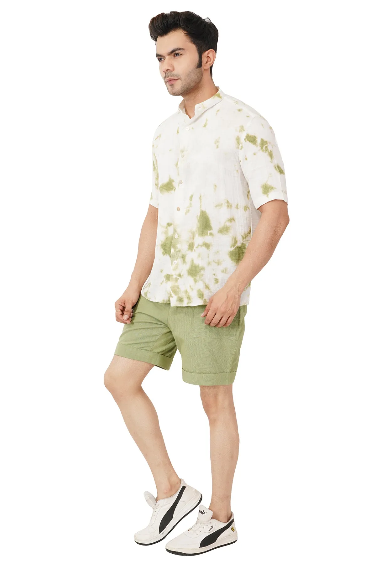 Cotton Linen Tie And Dye Shirt