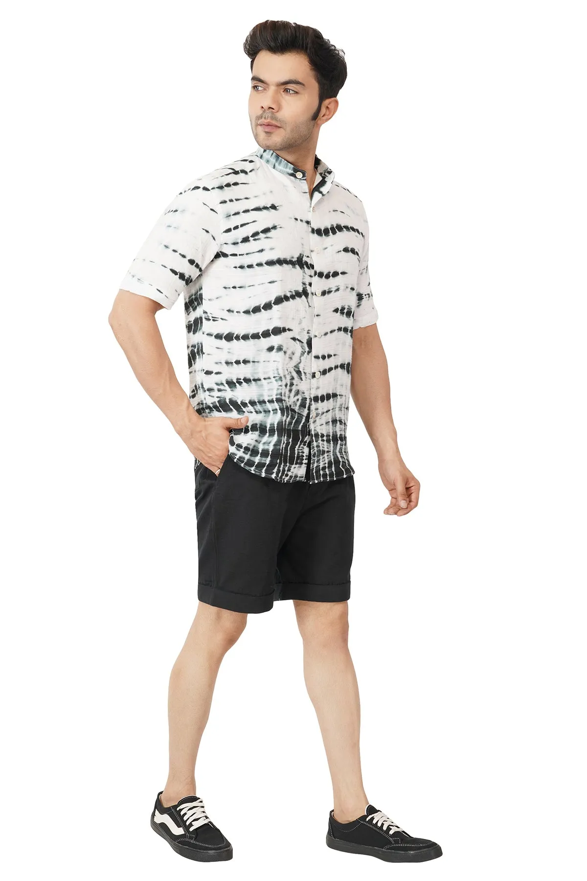 Cotton Linen Tie And Dye Shirt