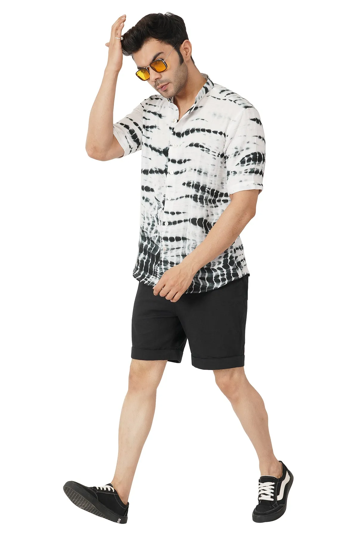 Cotton Linen Tie And Dye Shirt