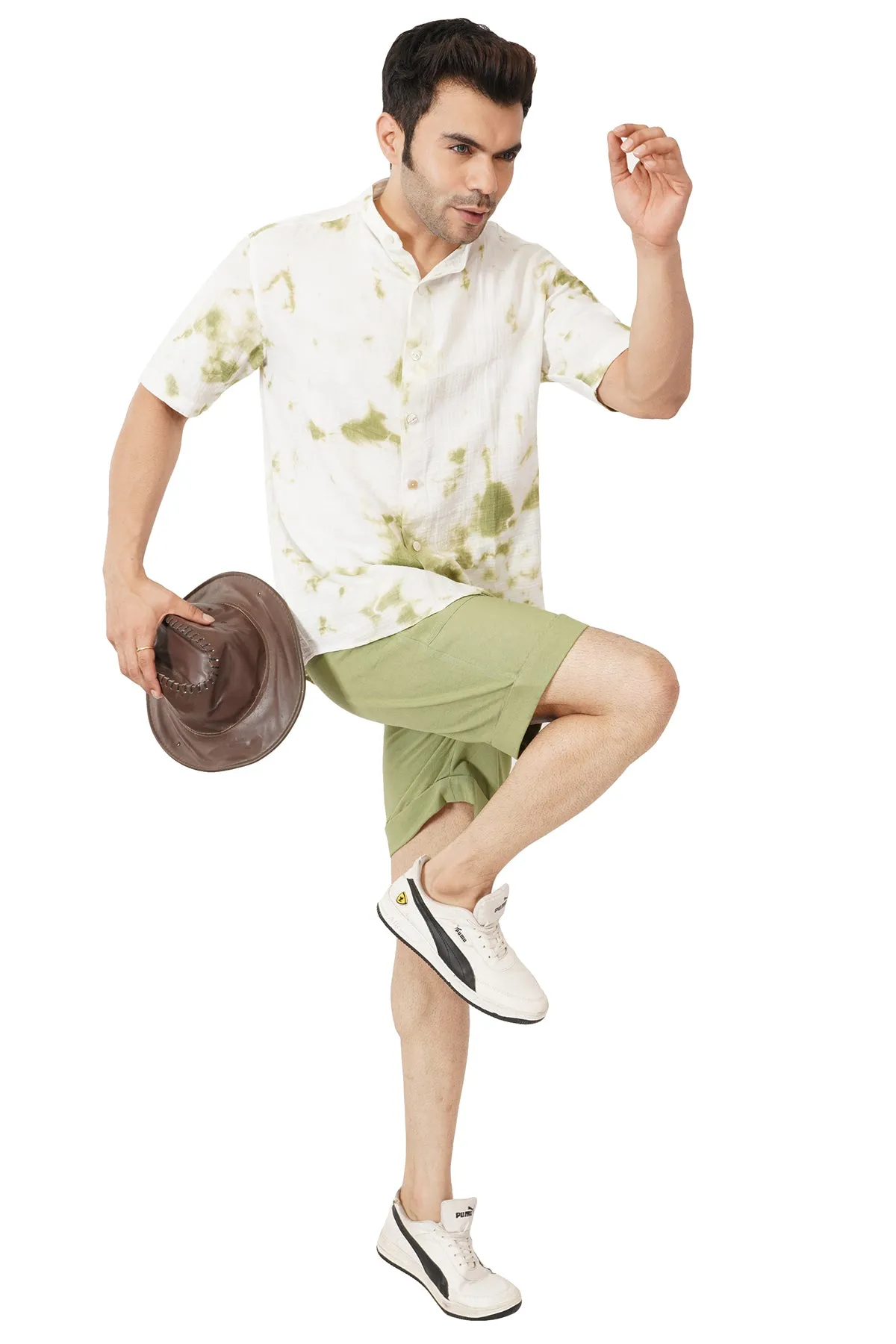 Cotton Linen Tie And Dye Shirt
