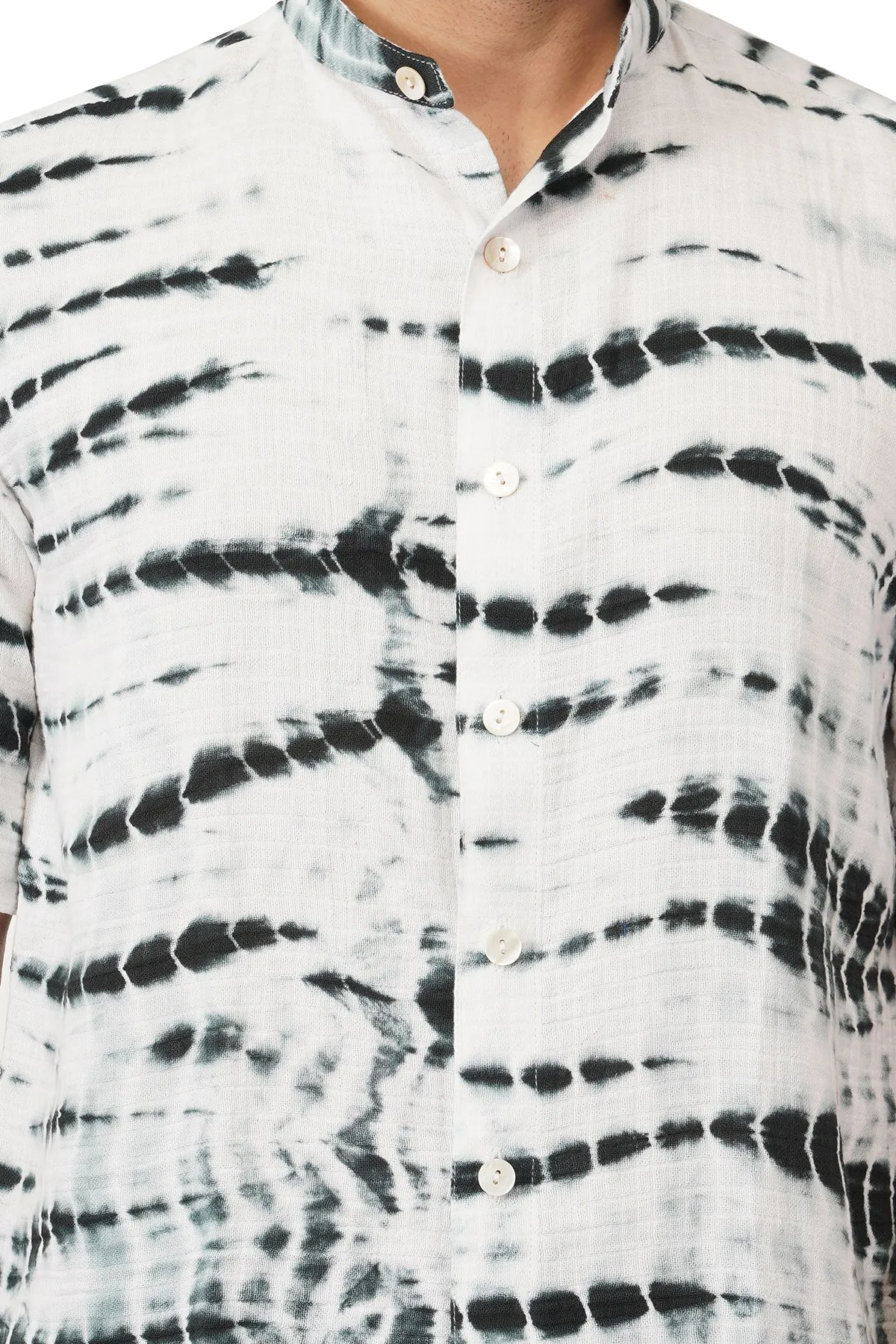 Cotton Linen Tie And Dye Shirt