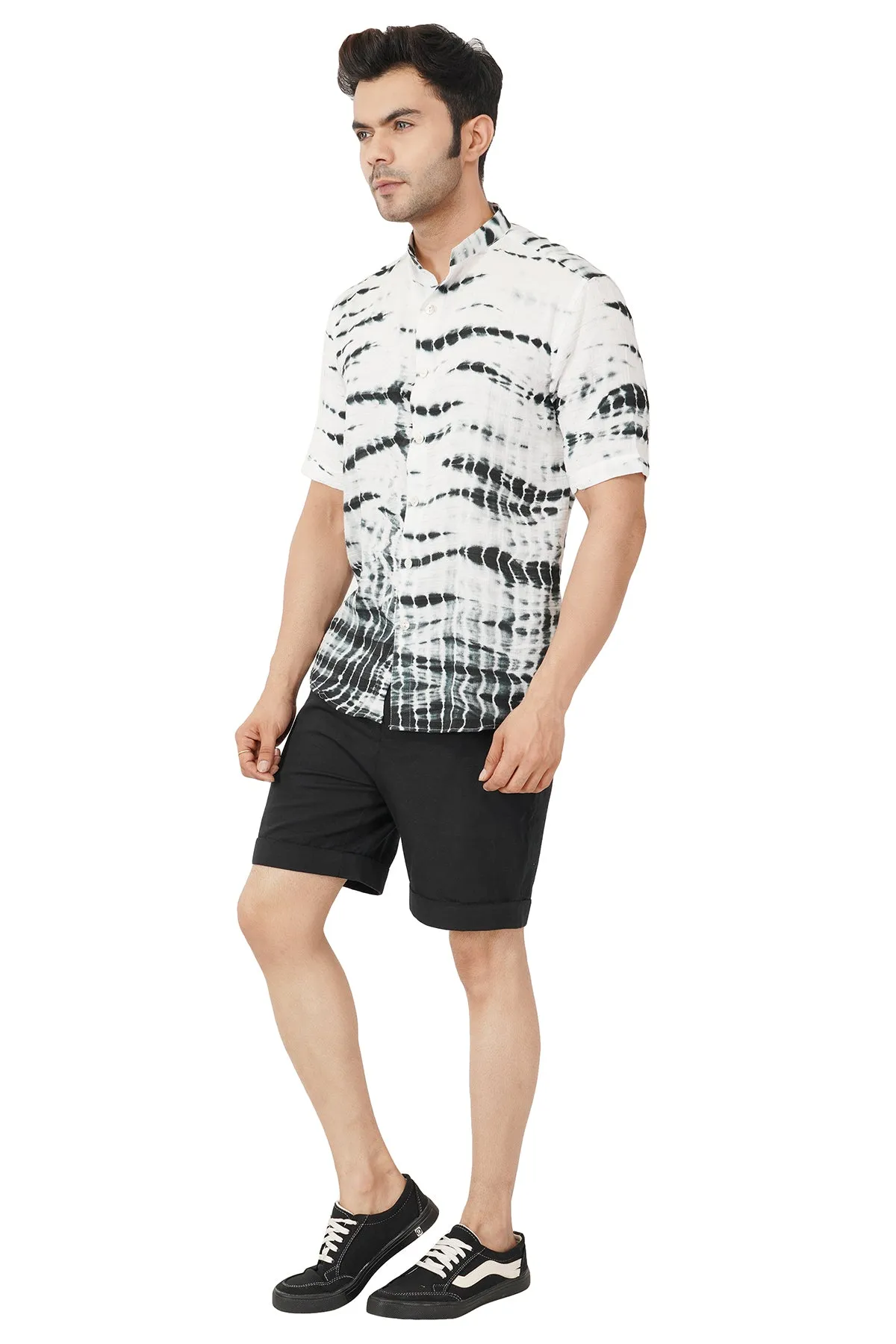 Cotton Linen Tie And Dye Shirt