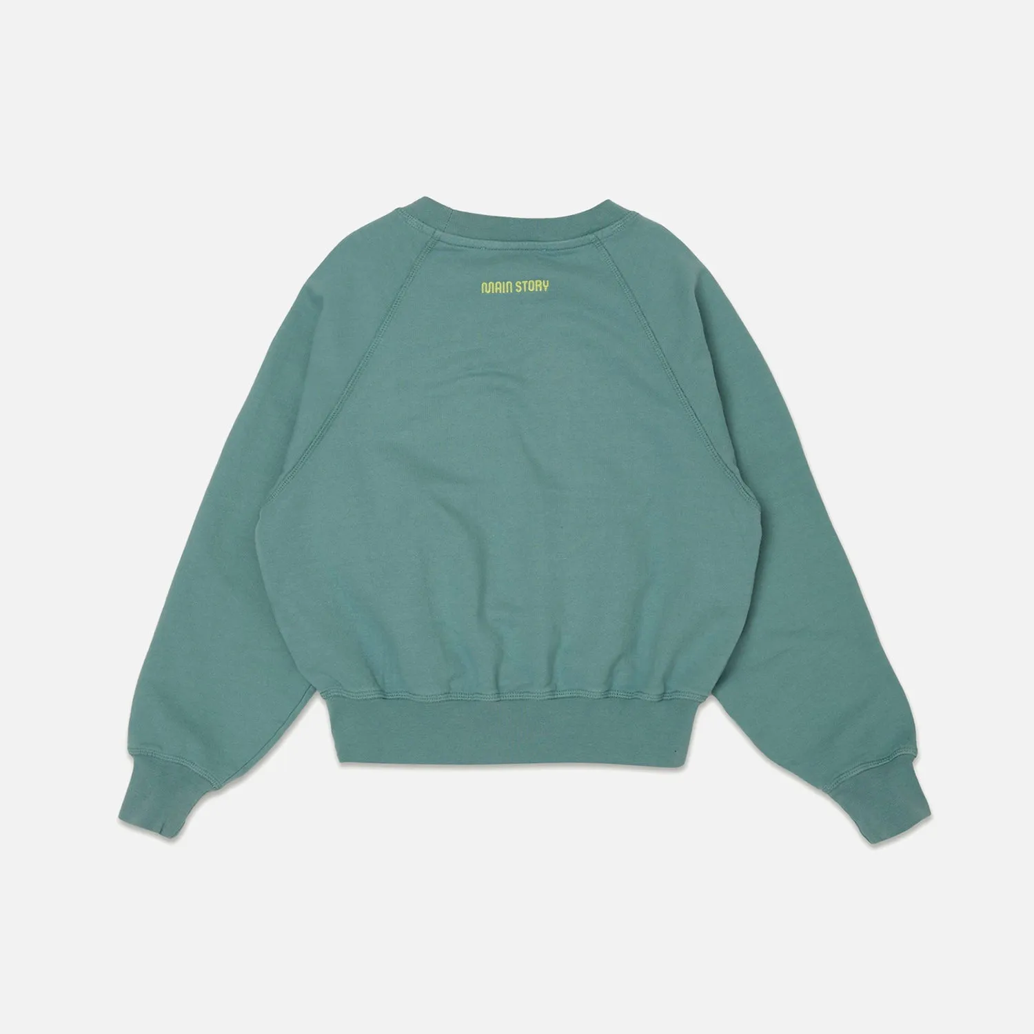 Cotton Raglan Sweatshirt - Smoke Blue