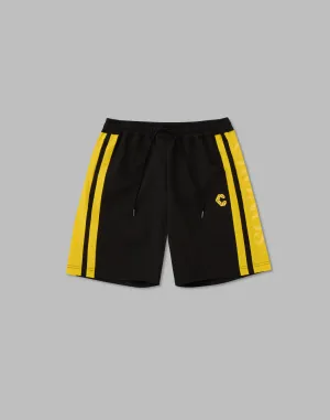 CRONOS 2LINE NYLON STRETCH SHORTS【BLACK×YELLOW】