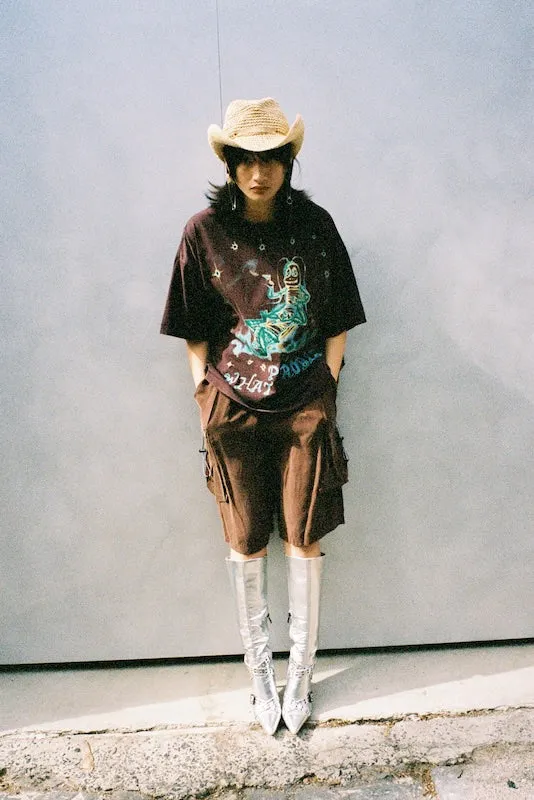 Cupro Oversized Pocket Shorts