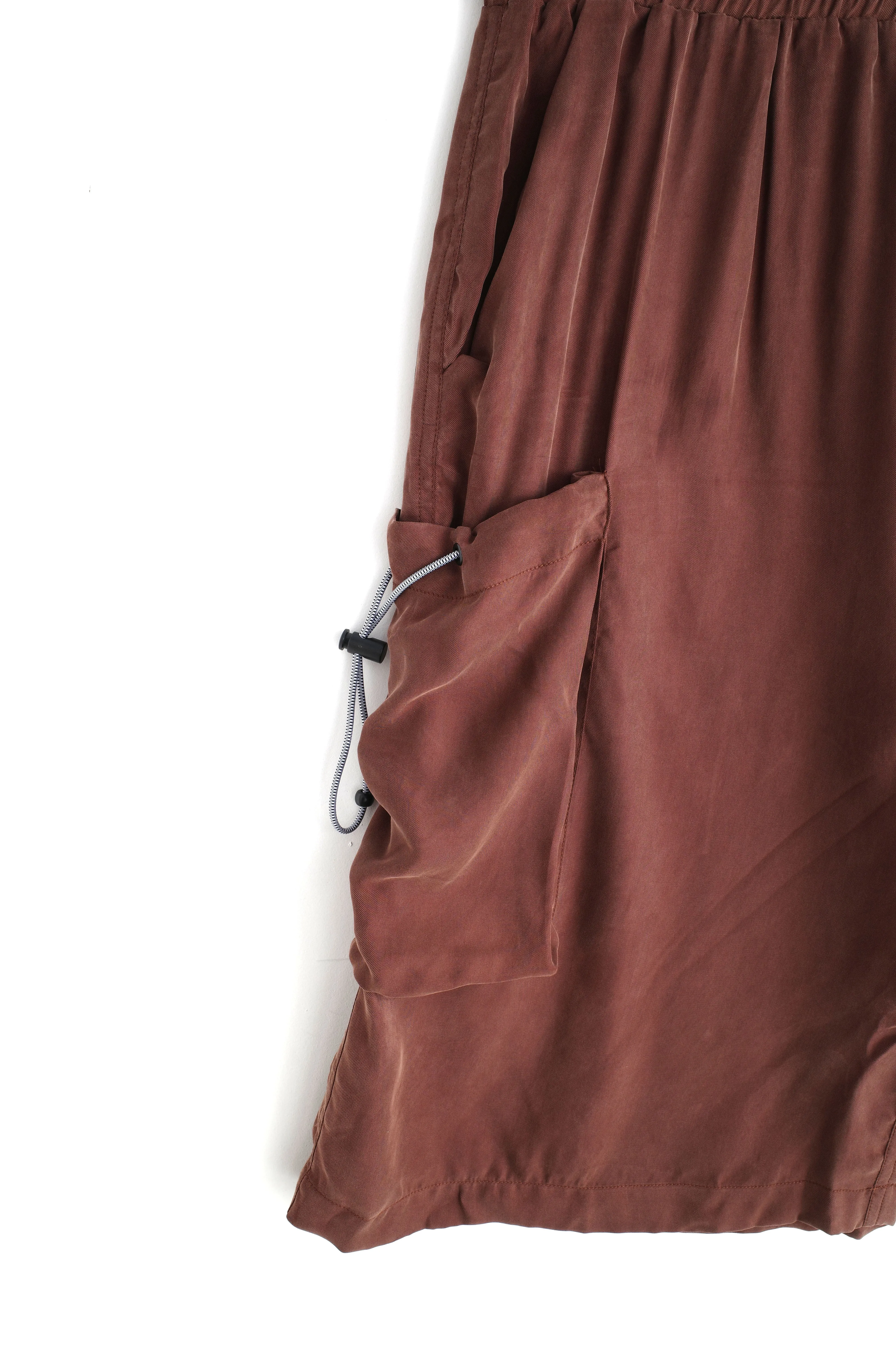 Cupro Oversized Pocket Shorts