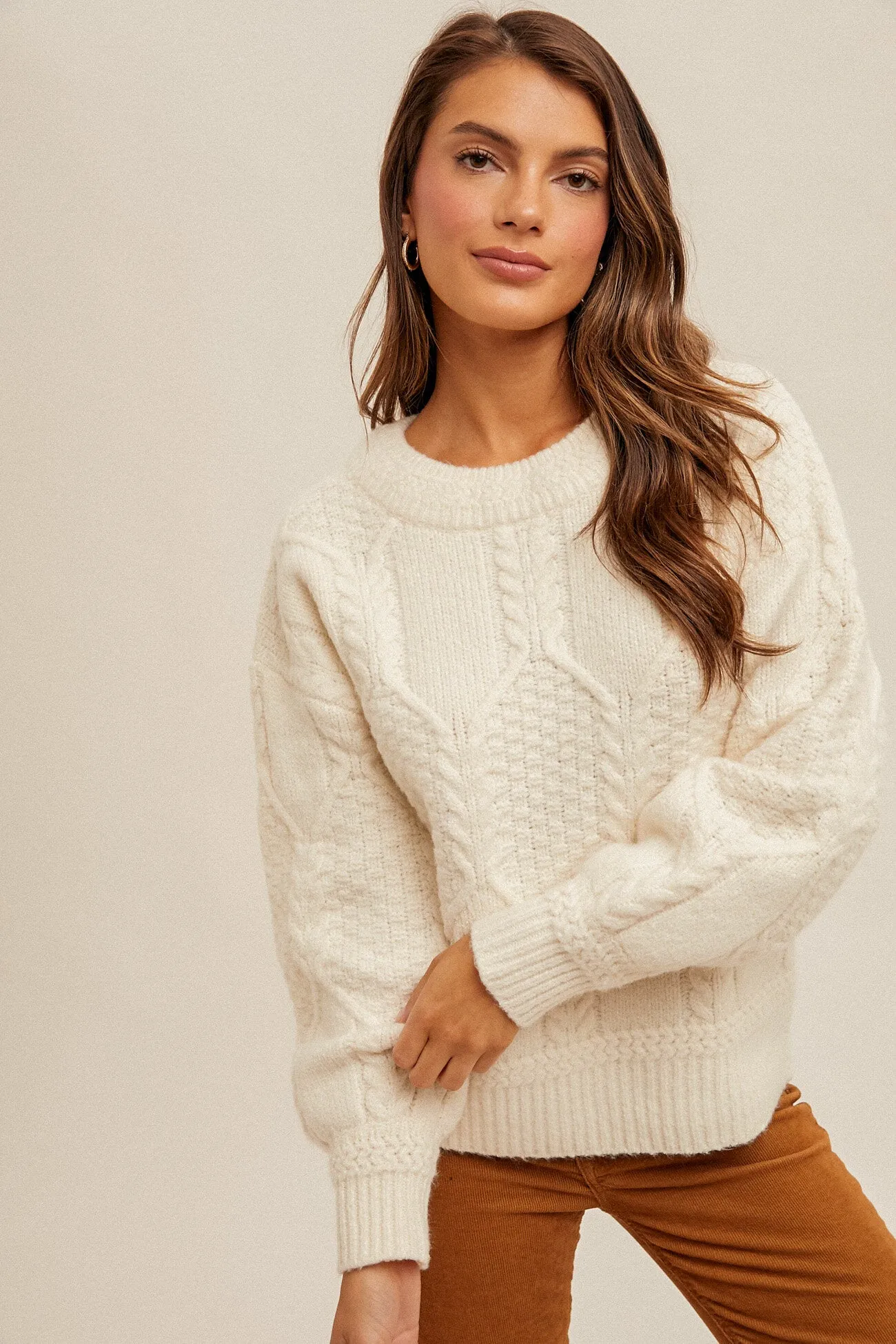 Cut-Out Knit Sweater