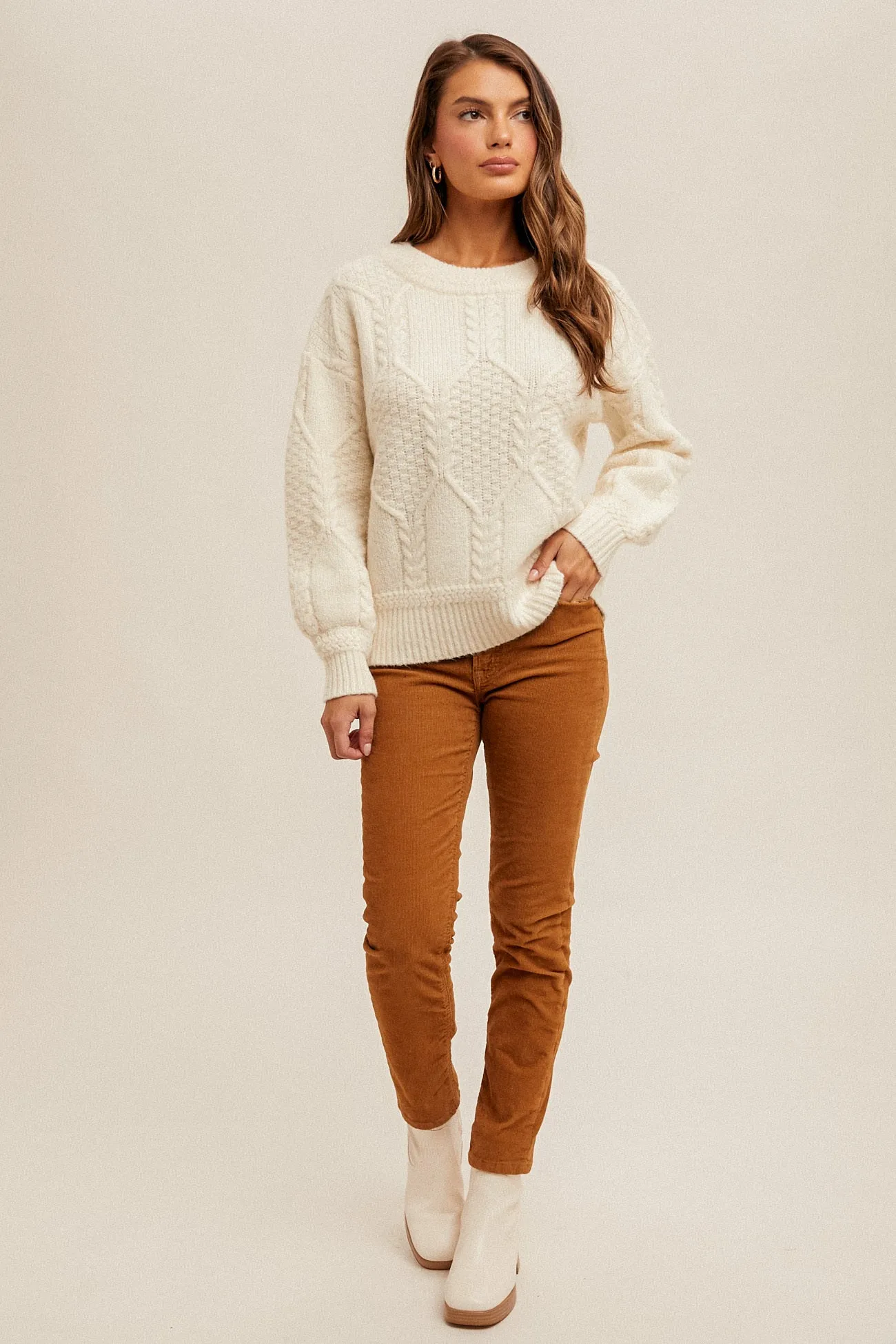 Cut-Out Knit Sweater