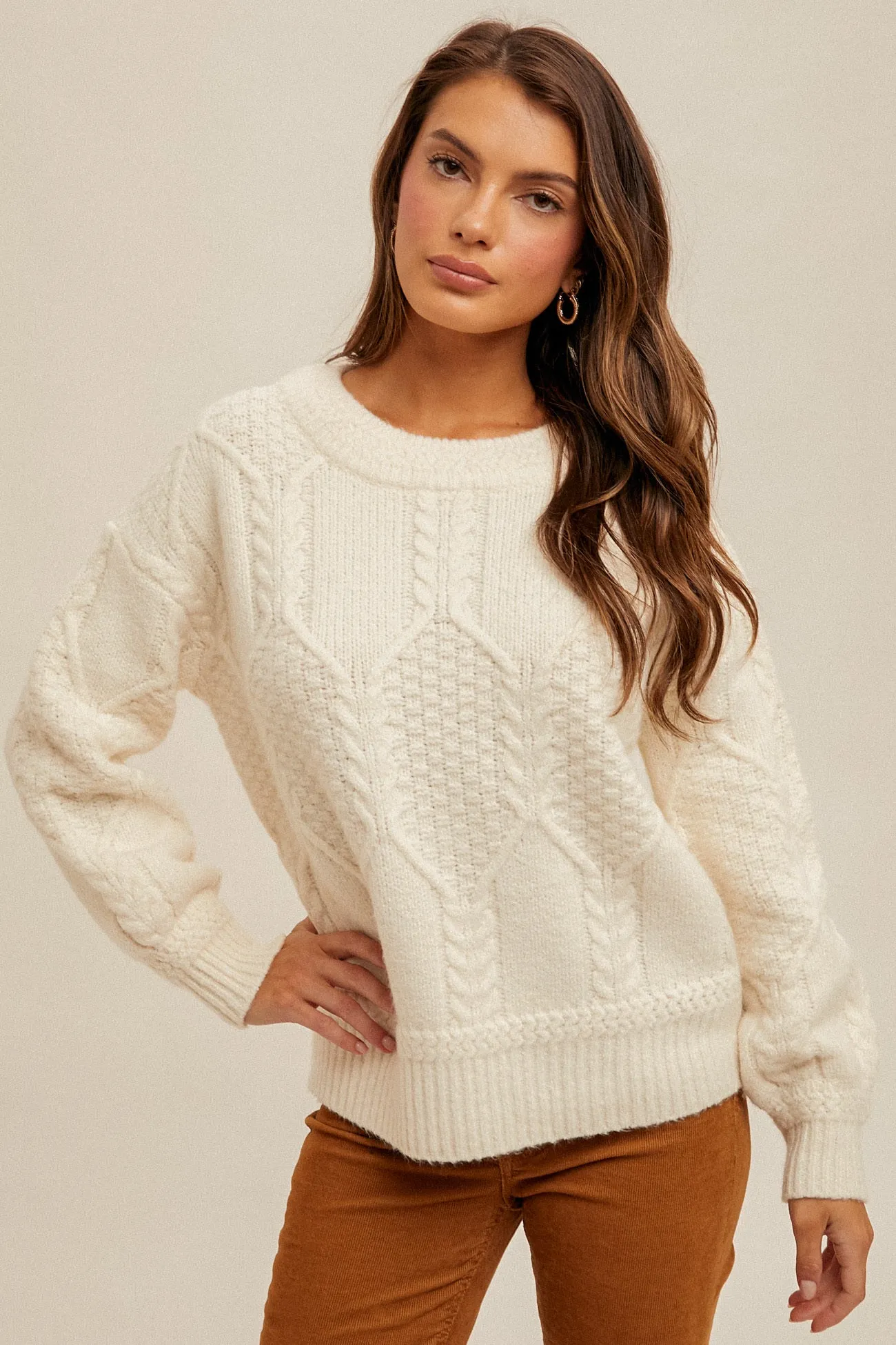 Cut-Out Knit Sweater