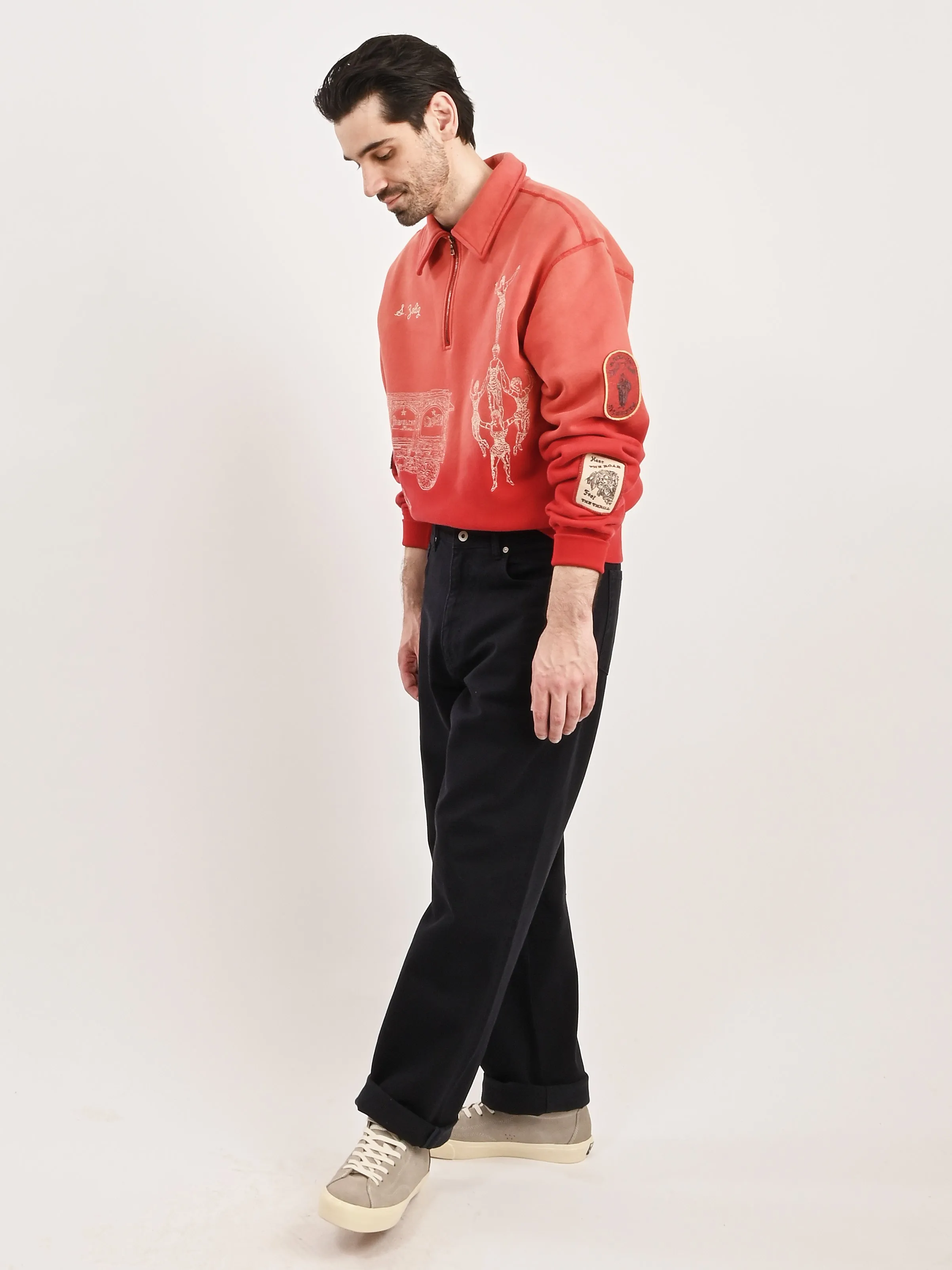Dark Navy Mogens Relaxed 5 Pocket Heavy Twill Pant