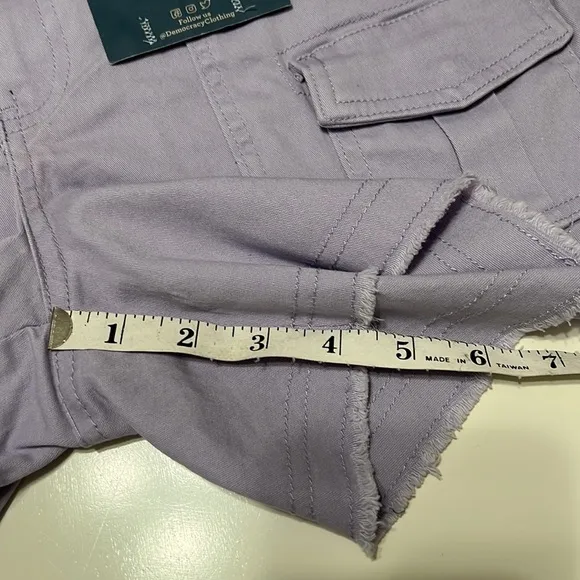 Democracy Ab Solution High Rise Cargo Shorts Purple Size 8 NWT