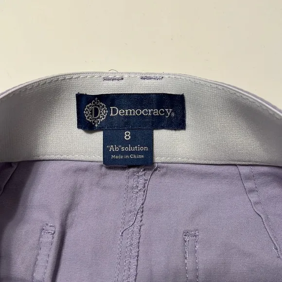 Democracy Ab Solution High Rise Cargo Shorts Purple Size 8 NWT