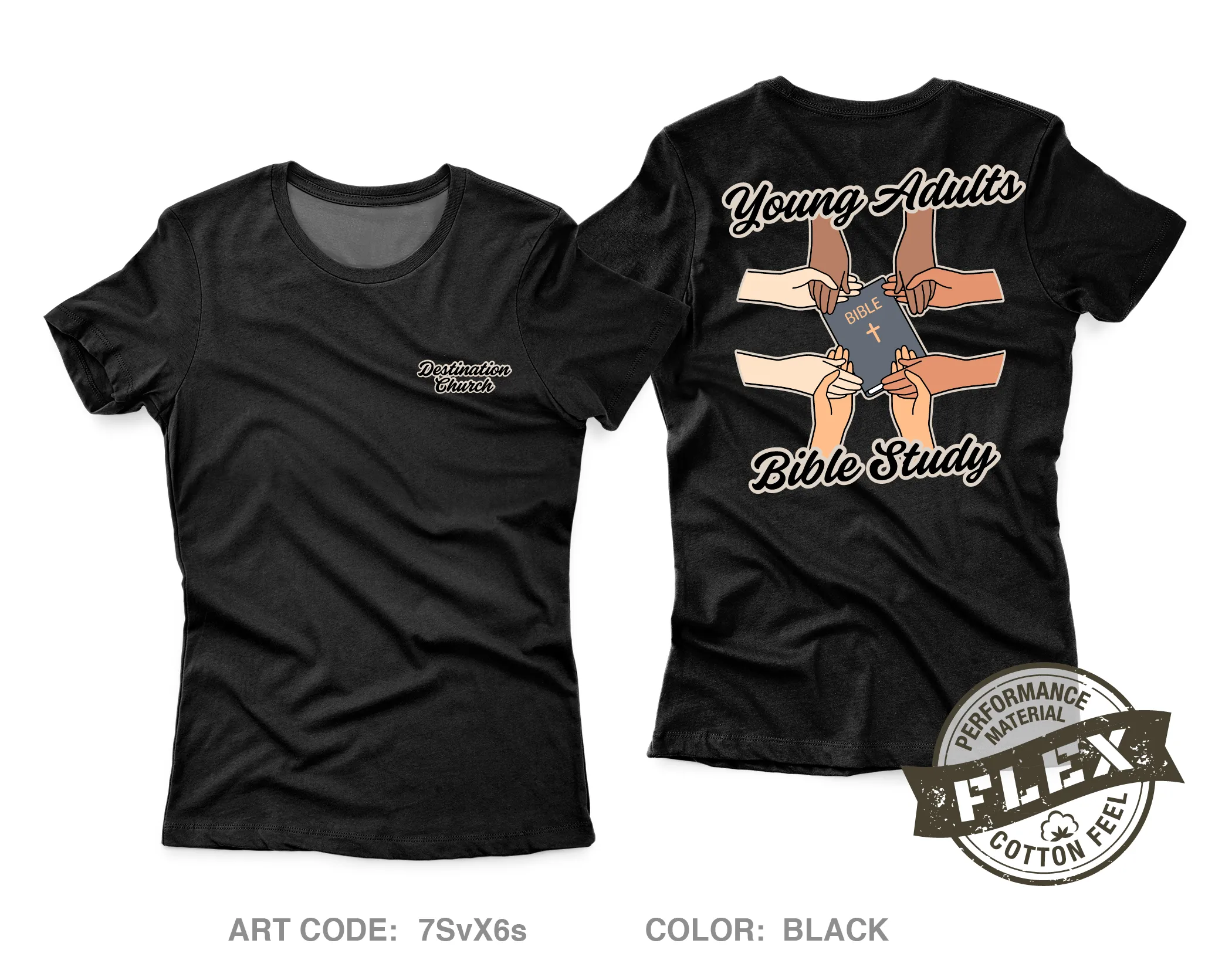 Destination Church Core Women's SS Flex Performance Tee - 7SvX6s