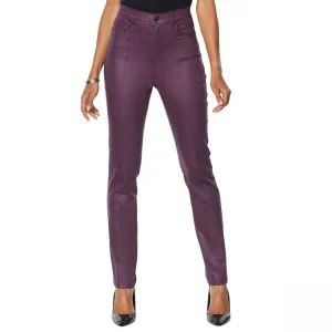 DG2 by Diane Gilman Women's Coated Stretch Skinny Jeans