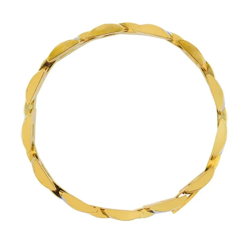 Distinguished Surgical Stainless Steel 18K Gold Rhodium Plated Bracelet for Men