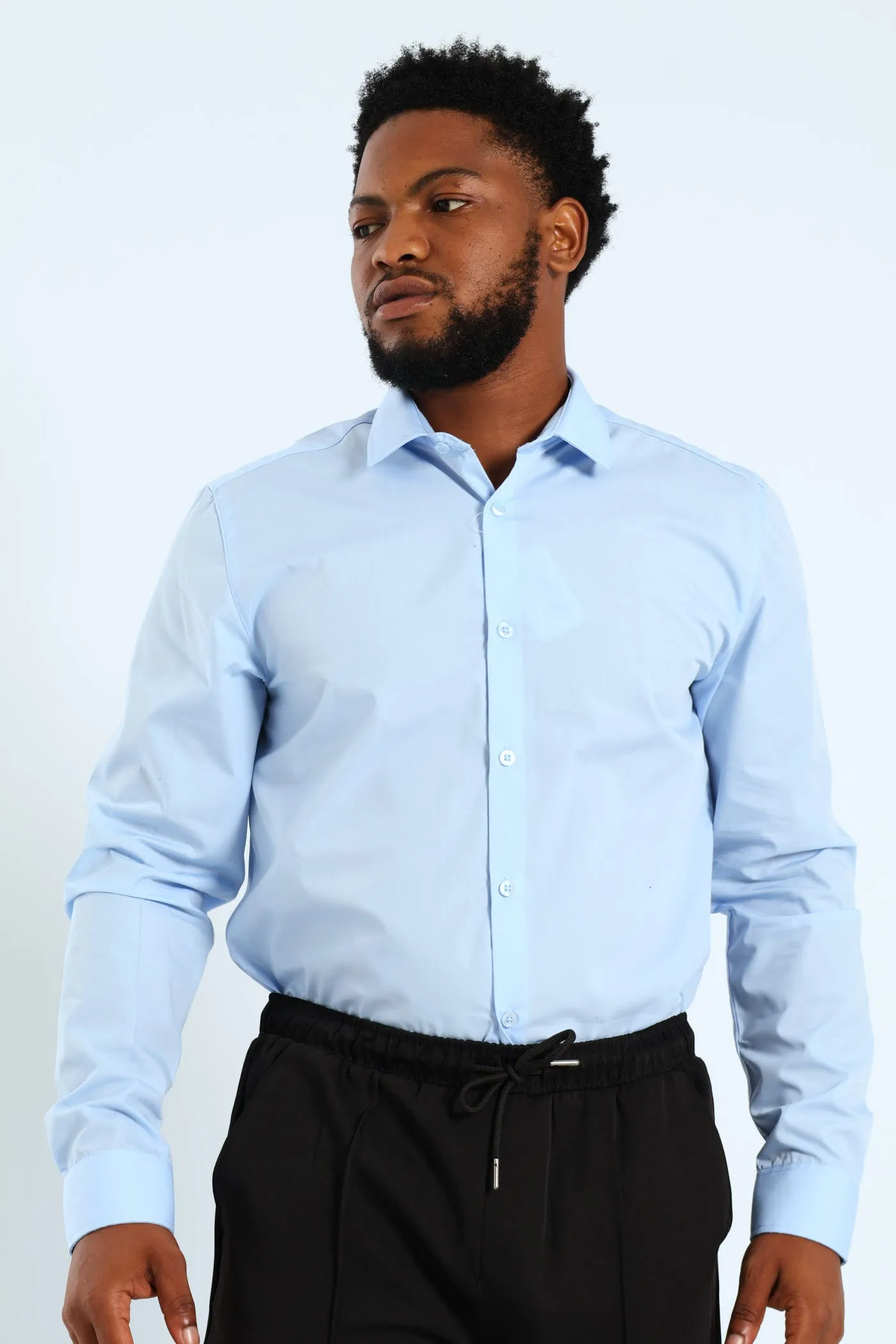 Easy Care Long Sleeve Shirt - Light Blue
