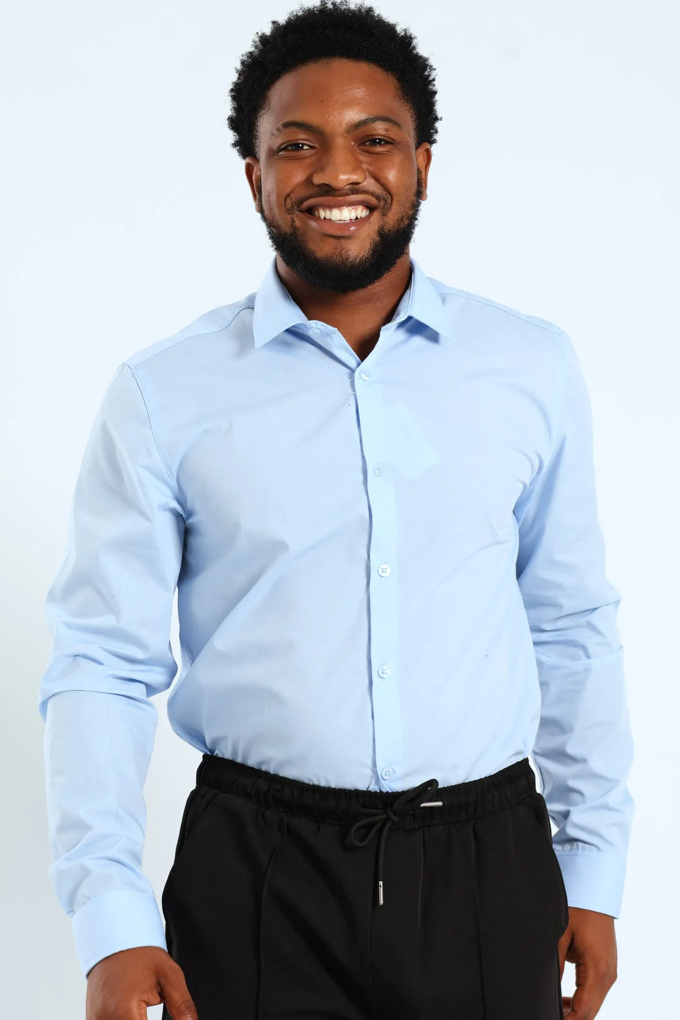 Easy Care Long Sleeve Shirt - Light Blue