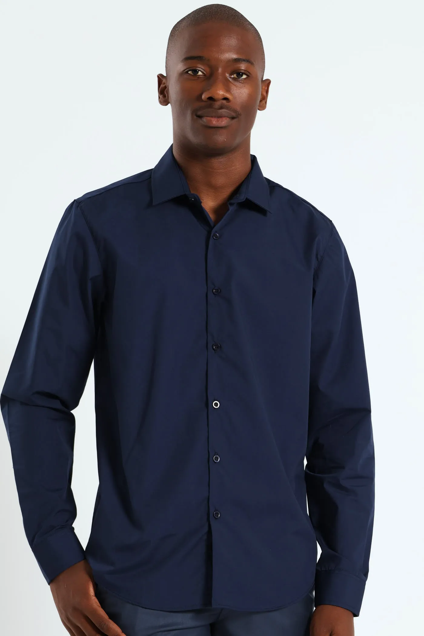 Easy Care Long Sleeve Shirt - Navy