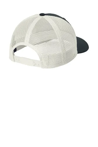 Edgewater Crew Engraved Leather Patch Club Trucker Cap