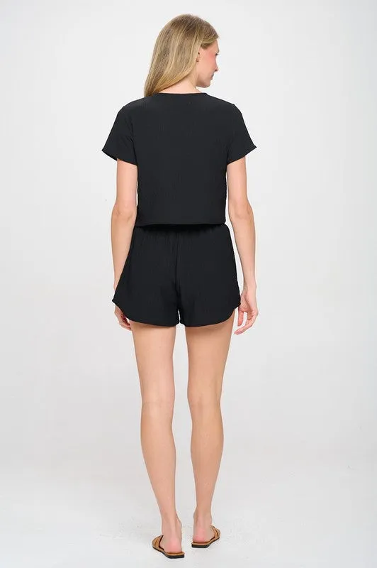 Effortless Black Two-Piece Set