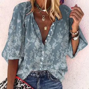 Elegant Grace Floral Blouse