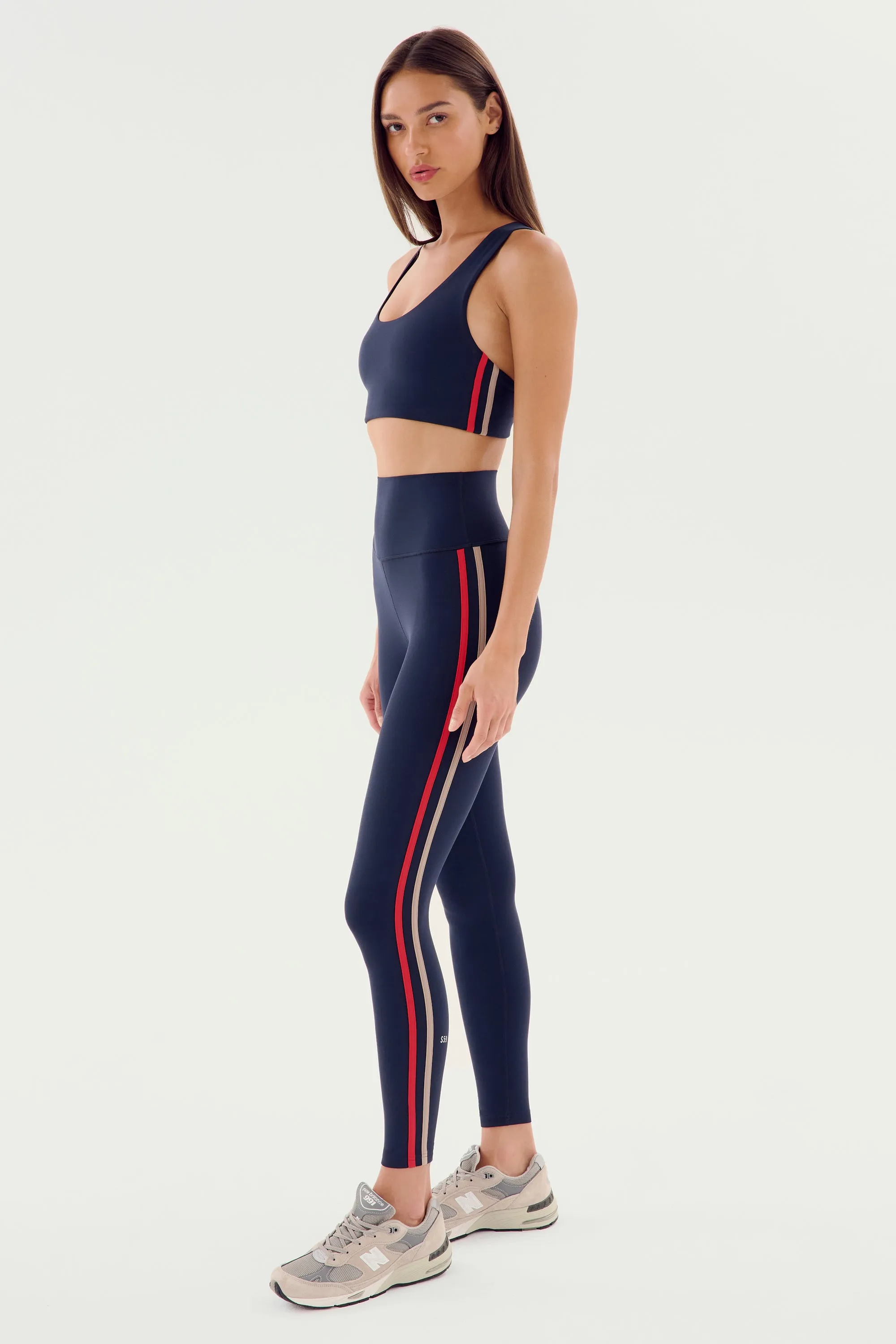 Ella Airweight Bra - Indigo/Pirate Red