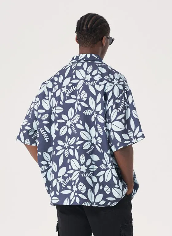 Elon - Tropical Breeze Floral Button-Down Shirt