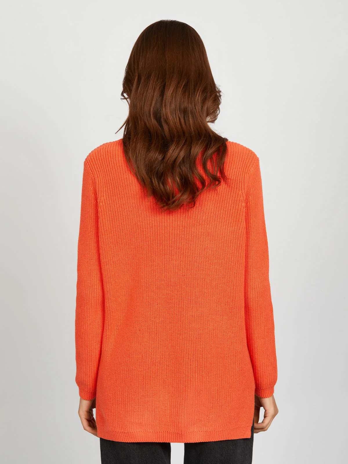 Emma: Crewneck Shaker Stitch Cotton Sweater