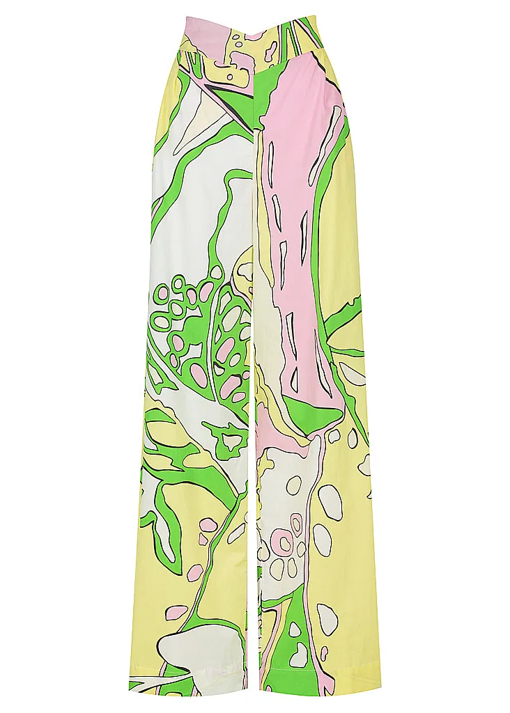 Exaggerated One Shoulder Crop | V Front Straight Leg Trouser