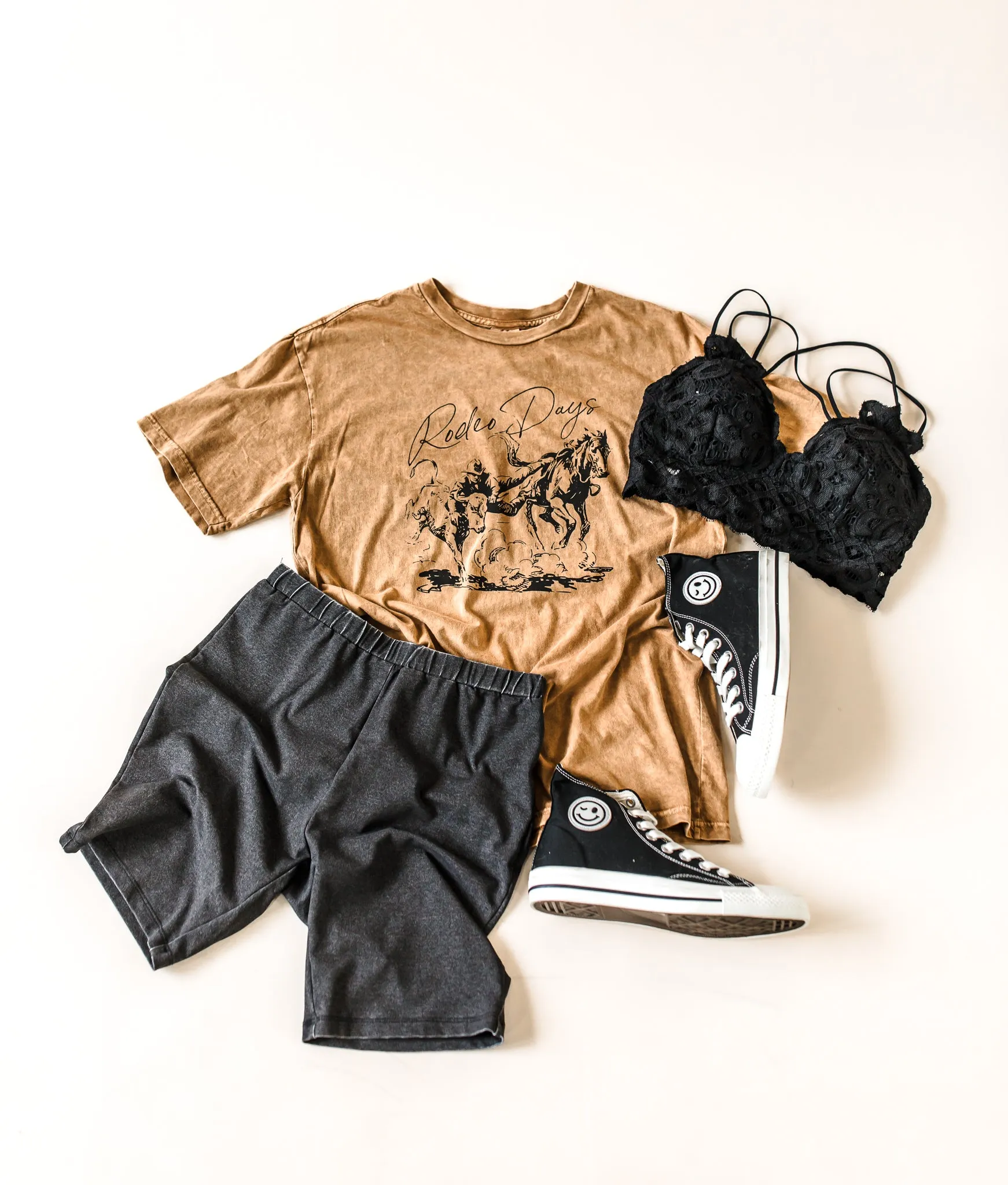 Faded Biker Shorts