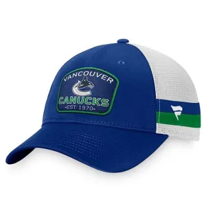 Fanatics Fundamental Structured Trucker w/Stripes Hat - Vancouver Canucks