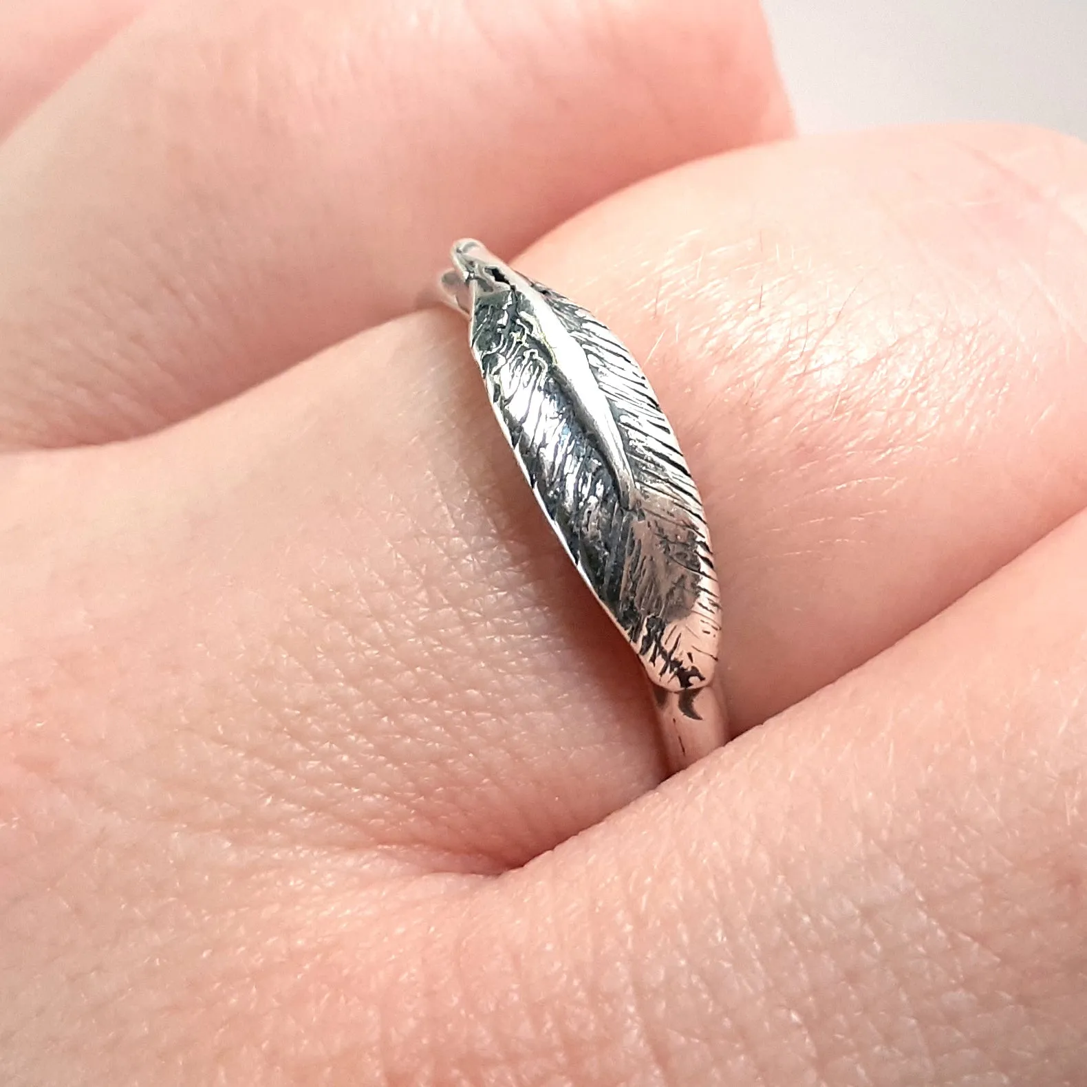 Feather Ring in Sterling Silver