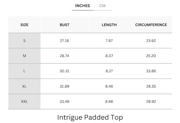 Flattering & Tummy Control Intrigue Padded Top