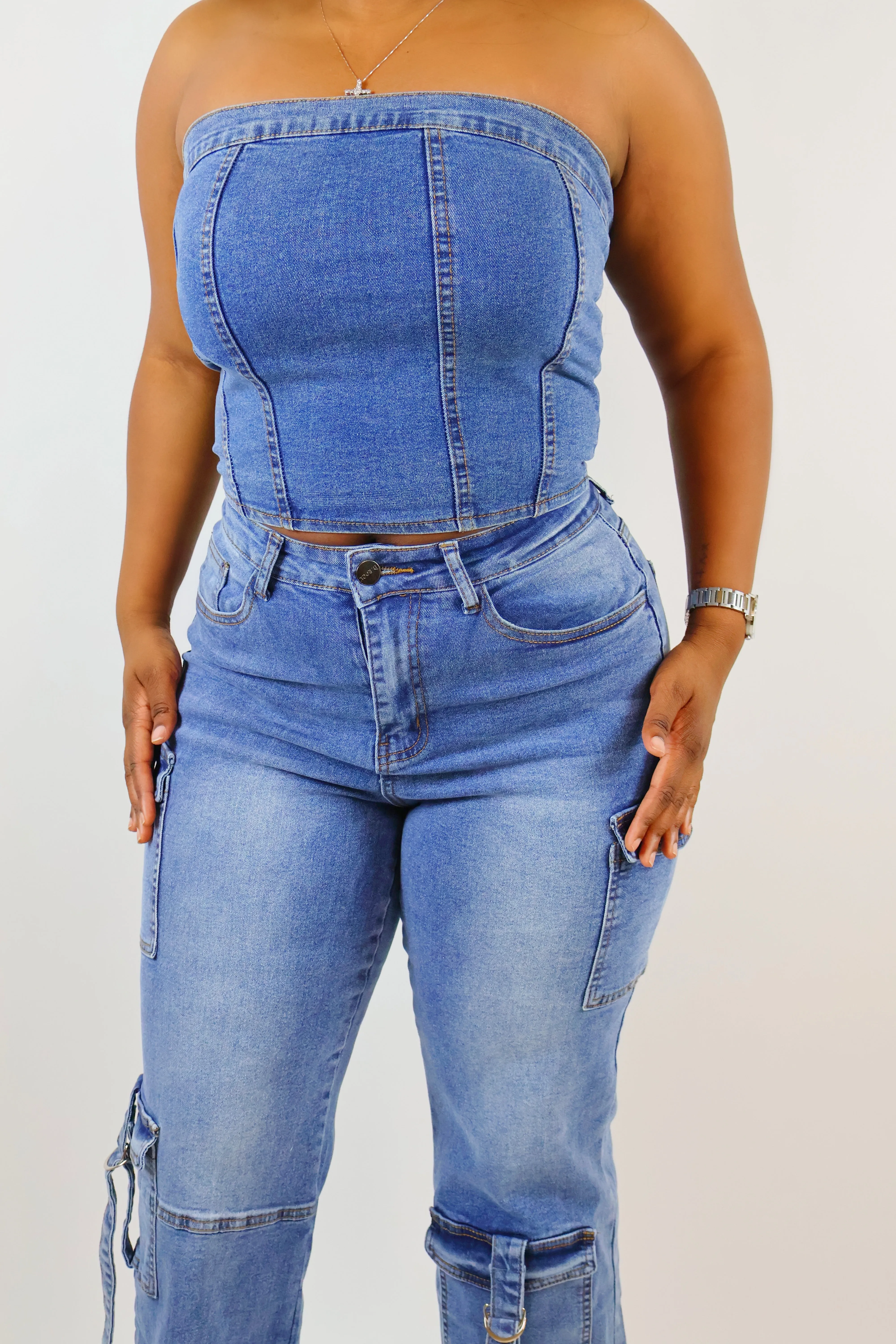 FLAUNT IT DENIM TOP